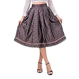 Kelliar Damen Trachtenrock Unterröcke Vintage Knielang Röcke Elegent Oktoberfest Röcke Mit Spitze und Stickerei Rosa Größe 38