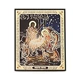 NKlaus Geburt Christi, Weihnachten Holz Ikone 10x12cm christlich orthodox 13915