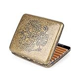 Retro zigarettenetui Edelstahl Zigarettenbox Zigarettenhülle Zigarettenkasten Zigarettencase Metall für 20 Zigaretten HWYH05
