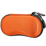 FINTIE Brillenetui Sonnenbrille, EVA Kratzfeste Sonnenbrillen Etui Hardcase mit Karabiner Groß Brillen Etui für Damen Herren Outdoor Sportbrille Fahrradbrille