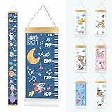 wonneklein Weltraum Kinder Messlatte I Größenmesser I Dekoration Kinderzimmer I aufrollbar I mit extra Box