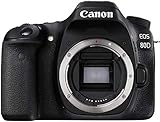 Canon EOS 80D SLR-Digitalkamera Gehäuse (24,2 Megapixel, 7,7 cm (3 Zoll) Display, APS-C CMOS Sensor, 45 AF-Kreuzsensoren, DIGIC 6 Bildprozessor, NFC und WLAN, Full HD) schwarz