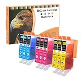 D&C 9X Druckerpatronen Kompatibel für Canon PGI-520 CLI521 für Canon Pixma IP3600 Series IP4600 Series IP4600X IP4700 MP540 MP550 MP560 MP620 Series MP630 MP640 Series MP640R MP980 MP990 MX860 MX870