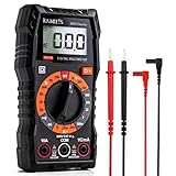 KAIWEETS Digital Multimeter KM100, CAT III 600 V Voltmeter für AC/DC Spannung, DC Strom, Durchgang, Widerstand, Diode (mit Messleitungen)