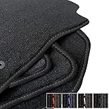 moto-MOLTICO Premium Auto Velours Autoteppiche Schwarz Automatten passend für Audi 80 B4 1991-1995 - Schwarze