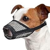 Mayerzon Hund Maulkorb, Soft Mesh Maulkörbe für kleine mittlere große Hunde Chihuahua Pudel Husky Labrador Retriever, atmungsaktiv Hund Maulkorb für Beißen Kauen Grooming, erlauben Hecheln Trinken, S
