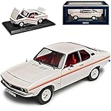 Opel Manta A Coupe Swinger Weiss mit Streifen 1970-1975 1/18 Norev Modell Auto mit individiuellem Wunschkennzeichen