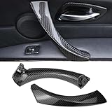 TTCR-II Kompatibel mit Türgriff bmw 3er E90 E91 E92 E93 Türgriff Innen Rechts，E90 Türgriff Innen Beifahrer，Griff und Griffverkleidung für 316 318 320 323 325 328 330 335 (2005-2011)-Kohlefaser Muster