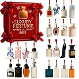 2025 Luxus Parfüm Adventskalender, 24-teiliges Set mit duftenden Acryl-Anhängern als Weihnachtsdekoration - Premium Geschenk für Frauen & Jugendliche mit 24 verschiedenen Düften