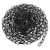 VIDETOL 10m Stahlkette aus Kohlenstoffstahl, 3mm Starke Stahlkette, Schwarz Gliederkette für Hundekette, Lampenkette, Absperrketten