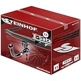 STEINHOF Anhängerkupplung abnehmbar kompatibel mit Mercedes-Benz E-Klasse W211 Stufenheck Limousine 03.2002-02.2009 + 13-pol fahrzeugspezifischer Elektrosatz