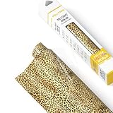 POLI-FLEX® DESIGN Transferfolie für Textilien – Designfolie in Leopard Optik zum Aufbügeln, Plotterfolie für DIY Shirts, Leopard, 30,5 cm x 61 cm