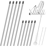 Homgaty Spülmaschineneinsatz kompatibel mit Soda Flaschen, 10 Stück Glashalter für Spülmaschine mit Flaschenbürste, Flaschenhalter Edelstahl für Alle Gängigen Spülmaschine Geschirrkorb