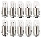 ShuoHui 10x BA7S Halogen 12V 1.2W GLÜHBIRNE MOTORRAD MOPED MOFA MOKICK INNENBELEUCHTUNG TRANSVAL GLÜHLAMPE 12V (12, Volt)