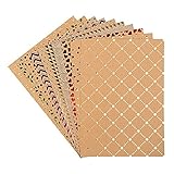 10 Bogen Design-Papier | Hintergründe | DIN A4 | 250 g/m² | 10 verschiedene Designs | Kraftpapier mit aufwändiger Folienveredelung