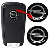 Logo Key Remote Control Emblem 14 mm Compatible Logo Black Metal Pack of 2