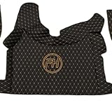 Auto Teppich für LKW Fahrerkabine Set kompatibel mit VOLVO FH4 FH5 FH Aero (Schwarz, goldener Näht)