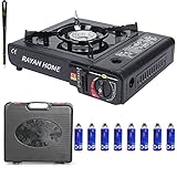 Magnum Gaskocher inkl. Tragekoffer + 8 Kartuschen + Band / Campingkocher 1-flammig