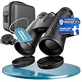 AlpinSpirit© Fernglas 8x42 inkl. Hardcase & Zubehör (Testsieger) – geeignet für Brillenträger - kompaktes & leichtes Fernglas - wasserabweisend,FMC+BAK4, Binocular für Kinder & Erwachsene(schwarz)