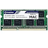 Timetec 8GB kompatibel für Apple DDR3 1067MHz/1066MHz PC3-8500 für Mac Book(Mitte 2010 13 Zoll), Mac Book Pro(Mitte 2010 13 Zoll), iMac(Ende 2009 27 Zoll), Mac Mini(Mitte 2010) SODIMM MAC-RAM-Upgrade