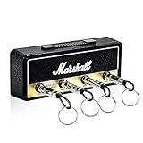Marshall Key Rack Jack II Rack 2.0 JCM800 Wand Schlüsselanhänger Rock Gitarre Schlüsselanhänger Wandhalterung ,für Key House Befestigung mit 4 Key Holder Key Holder Set Schwarz