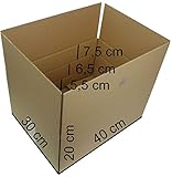 100 Stück Kartonage Versandkarton Kartons Verpackung Faltkarton 400x300x200 mm