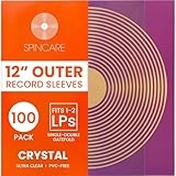 100x 12” Standard Vinyl LP Schallplatten Hüllen | Crystal Superklares Polypropylen Hüllen | Passen Für Single Doppel- Und Dreifachalben Und Lps | Säurefreie Plastikschutzhüllen