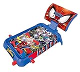 Lexibook JG610SP Marvel Spider-Man elektronisches Flipperspiel, Action-und Reflexspiel für Kinder und Familien, LCD-Bildschirm, Licht-und Soundeffekte, blau/rot