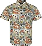 Sesame Street Sesamstraße Comic - Allover Männer Kurzarmhemd Multicolor L 100% Baumwolle Fan-Merch, TV-Serien