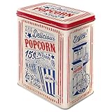 Nostalgic-Art Retro Vorratsdose L, 3 l, Popcorn – Geschenk-Idee für Diner-Fans, Große Blech-Dose, Vintage Design