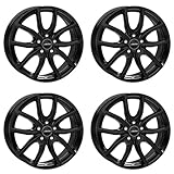 4x Autec Felgen VIDRON 7.5x18 ET49 5x108 Schwarz kompatibel mit Peugeot 5008 3008 508 Partner
