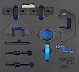 BGS 9490 | Werkstattwageneinlage 2/3: Motor-Einstellwerkzeug-Satz | für BMW M42, M43, M50, M52, M60, M51