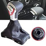 Hacreyatu Automatischer Schaltknauf für A-u-di A4 B8 A5 Q5 (Schwarz)