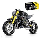 Technik Motorrad Bausteine, 618 Teile 1:8 Klemmbausteine Supermotorrad, Technik Gelände Motorrad Rennen Superbike Modellbausatz Geschenk für Kinder Erwachsene Kompatibel mit Andere Marken (60515)