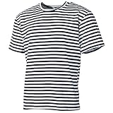 MFH Russisches Marine T-Shirt halbarm (Blau-Weiß) (M)