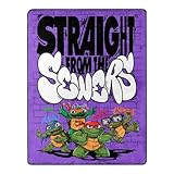 Northwest Teenage Mutant Ninja Turtles Silk Touch Überwurfdecke, 116,8 x 152,4 cm, direkt aus der Kanalisation