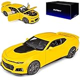 AUTOart Chevrolet Camaro Coupe ZL1 Gelb 6. Generation Ab 2015 Version Ab 2017 71205 1/18 Modell Auto