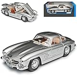 Generisch Mercedes-B 300SL Coupe Silber W198 1954-1963 Flügeltürer 18-12047 1/18 Burago Modell Auto