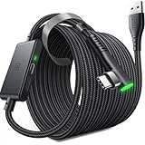INIU Link Kabel mit Ladeanschluss 5m, Kompatibel mit Oculus Meta Quest 3s, Quest 3 2 1 Quest Pro und Pico 4, PC Steam VR Zubehör, High Speed 2.5Gbs USB C Datenkabel PC zu PC für VR Headset Accessories