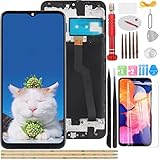 YHX-OU 6.2" für Samsung Galaxy A10 2019 SM-A105F SM-A105G SM-A105FN/DS SM-A105F/DS A105 LCD Display Touchscreen Ersatz Bildschirm mit Werkzeug+ Schutzfolie(Schwarz Rahmen Doppel Karte)