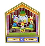 Spieluhr / Spieluhr aus Holz mit Zirkus Clowns auf Schaukel und 18 Noten Federmechanismus (Ref: 64-066) Johannes Brahms Wiegenlied