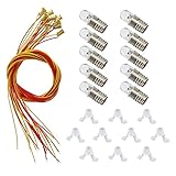 10Stk. Beleuchtungssockel komplett klein Leuchtmittel-Halterung led birne lampen kalt weiß E5 E5.5 H0 12-14v