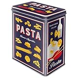 Nostalgic-Art Retro Vorratsdose L, 3 l, Pasta Variety – Geschenk-Idee für die Küche, Große Blech-Dose, Vintage Design