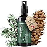 Alpenherz Tannenduft Spray für künstlichen Weihnachtsbaum - 100 ml naturrein mit ätherisch Tannen Öl - Tannen Duftspray für Künstlich Baum Tannenspray für Christbaum Tannenbaum Geruch Spray