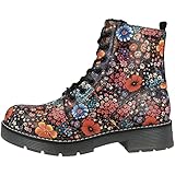 Tom Tailor Damen 4293532 Halblange Stiefel, Black-Flower, 40 EU