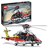 LEGO 42145 Technic Airbus H175 Rettungshubschrauber, Modellbausatz für Kinder, drehbare Rotoren und motorisierte Funktionen, Hubschrauber Lernspielzeug