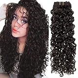 Hetto Braun Clip Echthaar Extensions Locken 18 Zoll Clip in Haar Extensions Echthaar Dunkelstes Braun Haarverlängerung Echthaar Clip Extensions Naturwelle 7pcs/100g