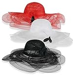KarnevalsTeufel Damen-Hut schicker Sommerhut Partyhut Tülloptik