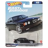 Hot Wheels FAST AND FURIOUS Auto BMW M5 1991 Modellbausatz Die Cast Maßstab 1:64 - Länge 7cm, HKD28, Schwarz