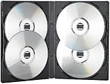 PEARL DVD Leerhüllen: CD/DVD Soft Hülle für 4 DVDs 10er-Set schwarz (CD- / DVD-Boxen)